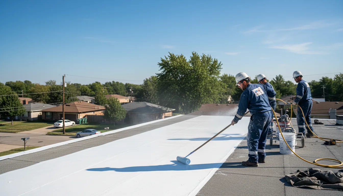 Commercial roof coating in Sawyer, OK near me